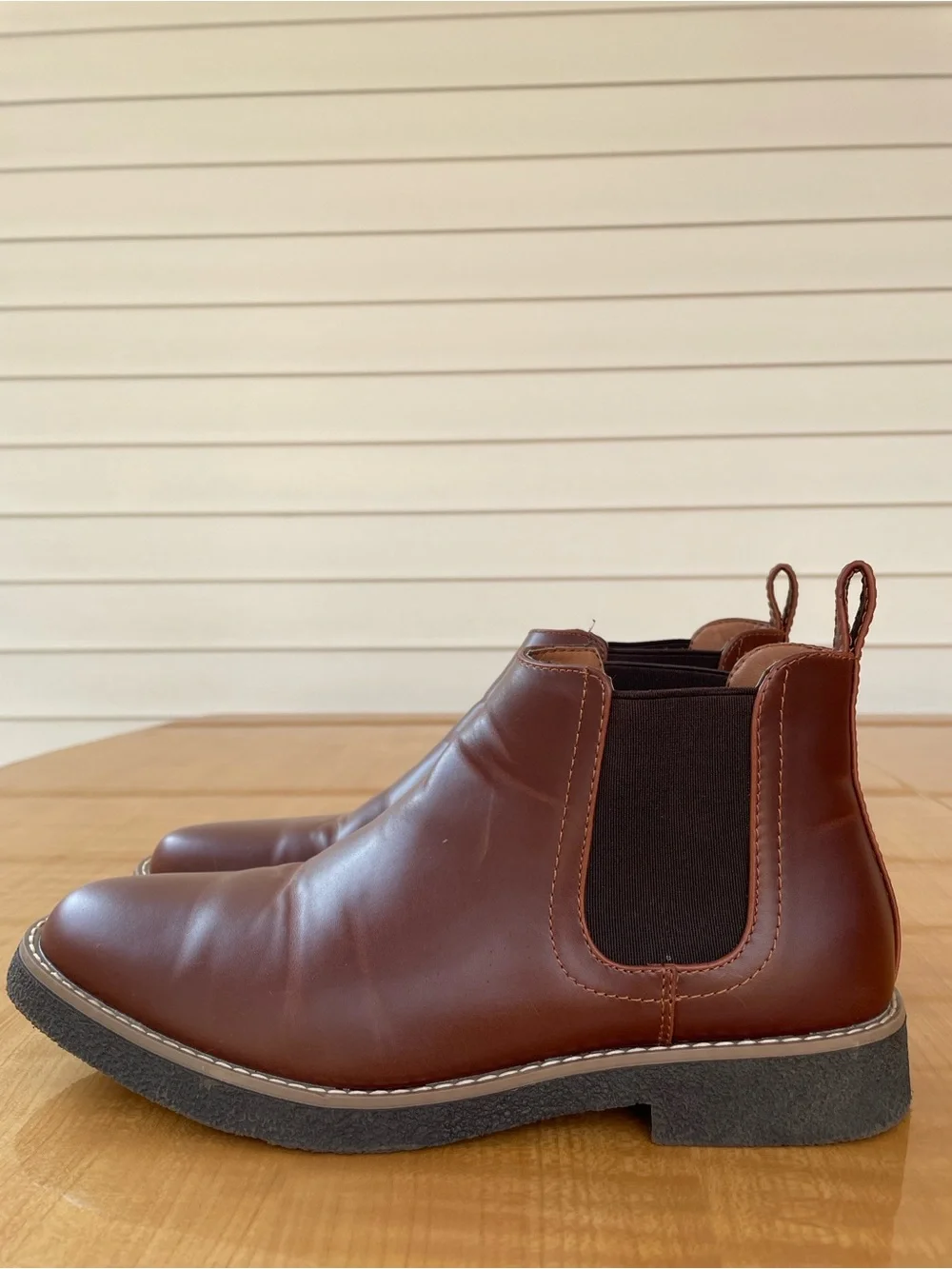Deer Stags Men's Rockland Chukka Chelsea Boots Brown Size 8 Memory Foam